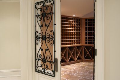 Beautiful wine cellar with custom features designed by Amish craftsmen.